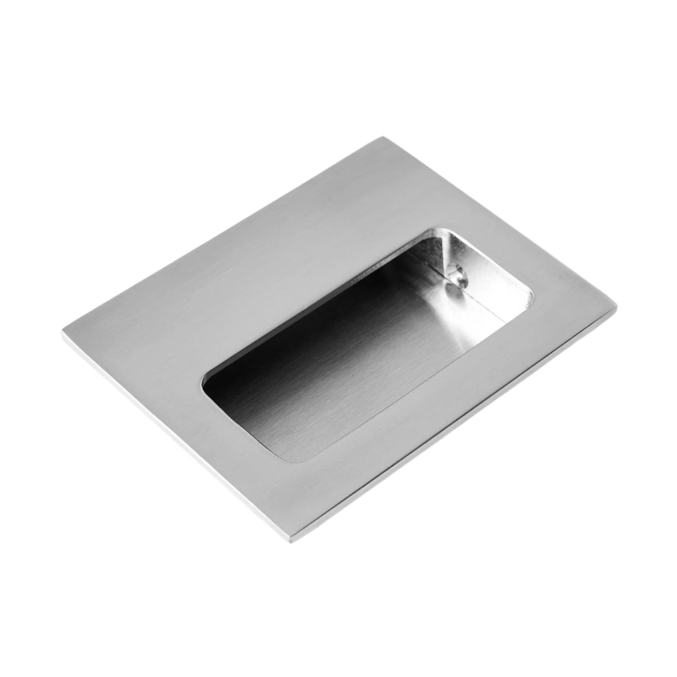 Flush pulls collection – recessed square, round and rectangular pulls for sliding pocket and barn doors in matte black, satin chrome and brushed nickel