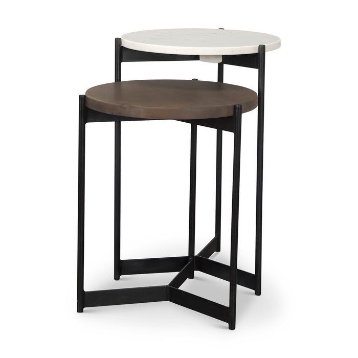 Table d'appoint en marbre Danica de Renwil