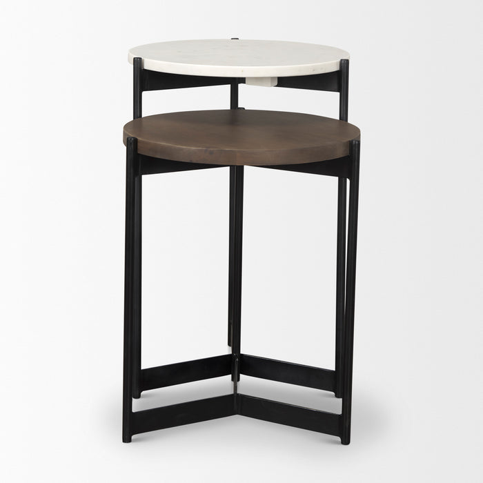 Table d'appoint en marbre Danica de Renwil