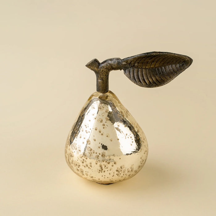 Decorative Glass Pear, Champagne