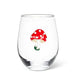 Abbott Collection Jewelled Stemless Glasses – Mushroom Design Set of 6 (16 oz) - Wine Glasses