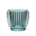 Abbott Collection Ribbed Glass Votive — Blue Set of 6 - Candle Holders