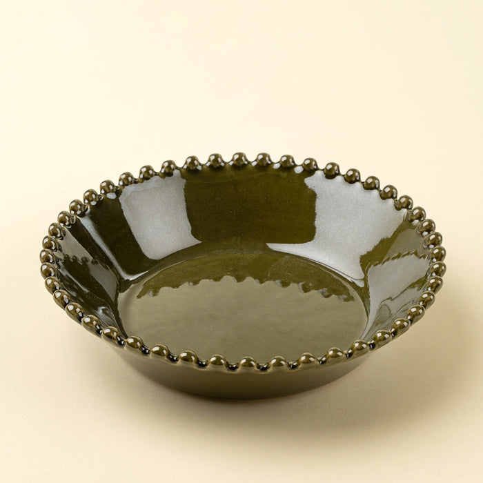 Merida Stoneware Soup Bowls, Green | Set of 4