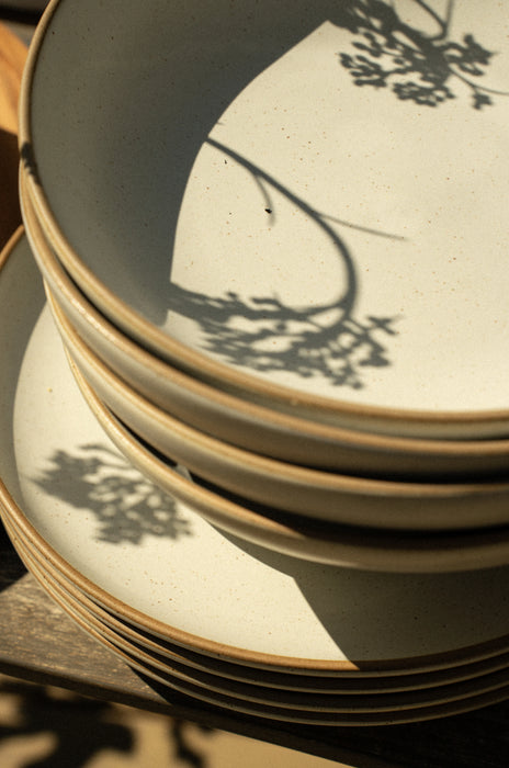 Indaba’s Rowe Small Stoneware Plates, Ivory | Set of 4