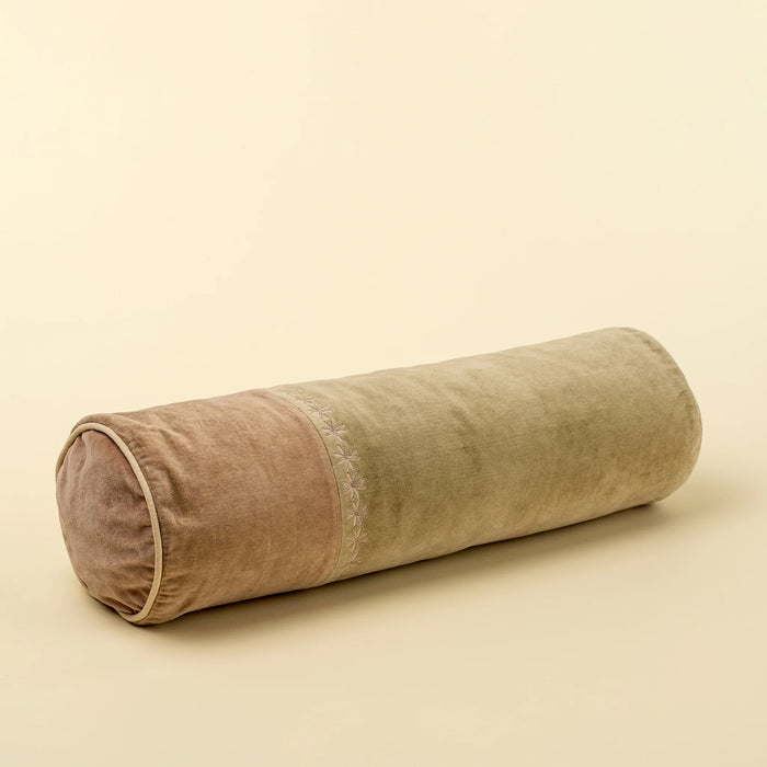 Snowflake Velvet Bolster Pillow