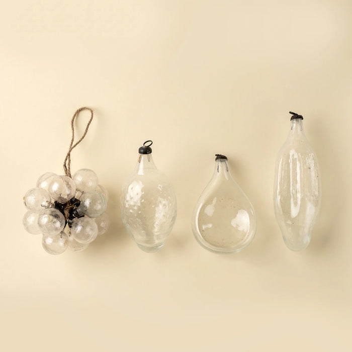 Recycled Glass Bubble Bunch Ornament, Clear