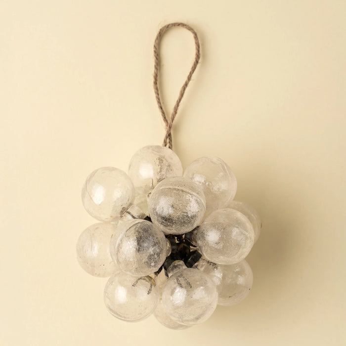 Recycled Glass Bubble Bunch Ornament, Clear