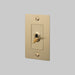 Buster + Punch 1-Gang Toggle Switch – Linear - Brass / Without Logo - 1G Toggle
