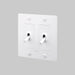Buster + Punch 2-Gang Toggle Switch – Linear - White / With Logo - 2G Toggle