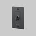 Buster + Punch 1-Gang Toggle Switch – Linear - Smoked Bronze / With Logo - 1G Toggle