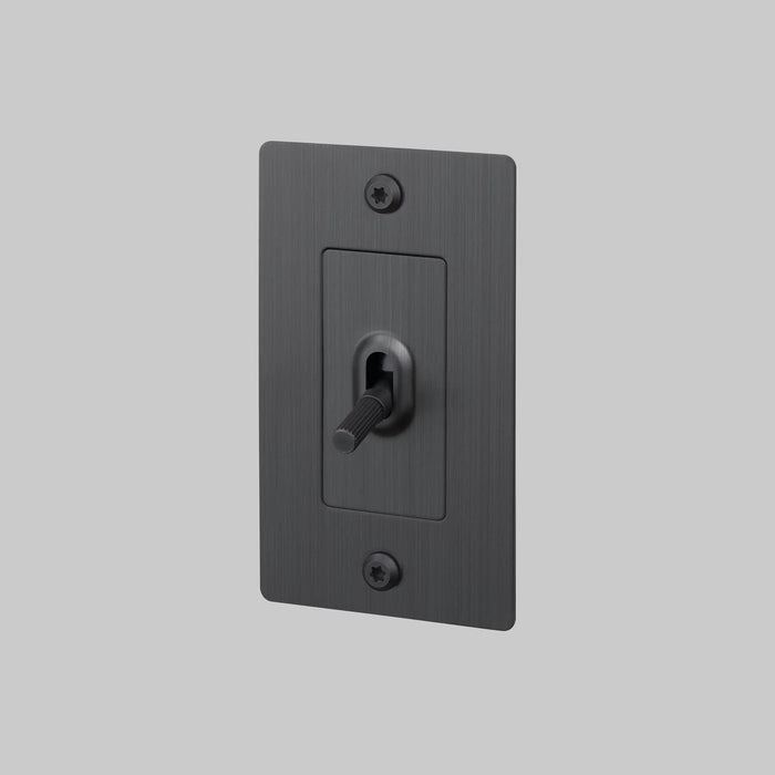 Buster + Punch 1-Gang Toggle Switch – Linear - Smoked Bronze / Without Logo - 1G Toggle