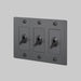 Buster + Punch 3-Gang Toggle Switch – Linear - Smoked Bronze / Without Logo - 3G Toggle