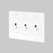 Buster + Punch 3-Gang Toggle Switch – Cross - White / With Logo - 3G Toggle