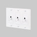 Buster + Punch 3-Gang Toggle Switch – Linear - White / With Logo - 3G Toggle