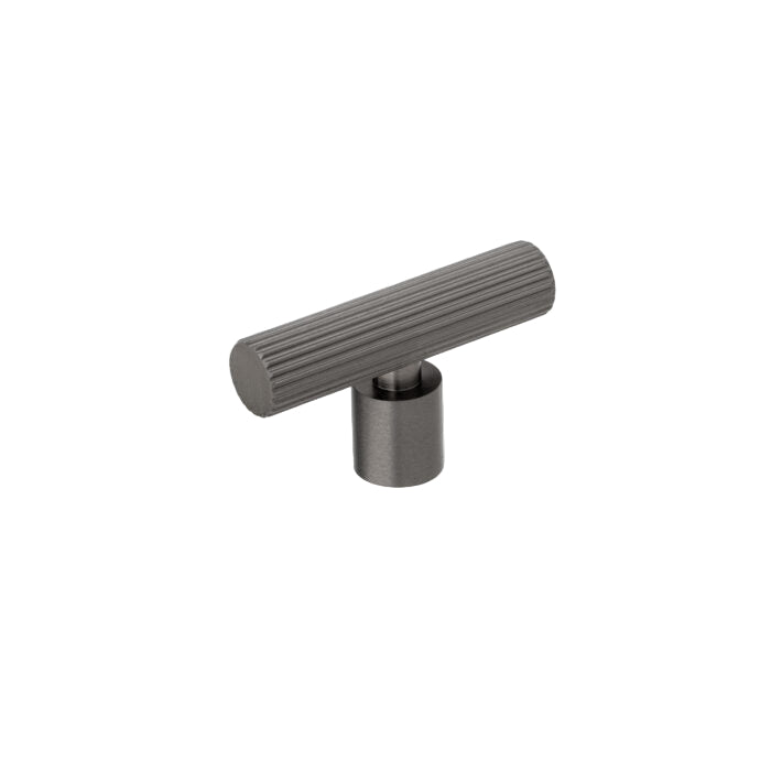 Richelieu 9730 Modern Metal Knob - Black / Brushed Nickel - Cabinet Knob