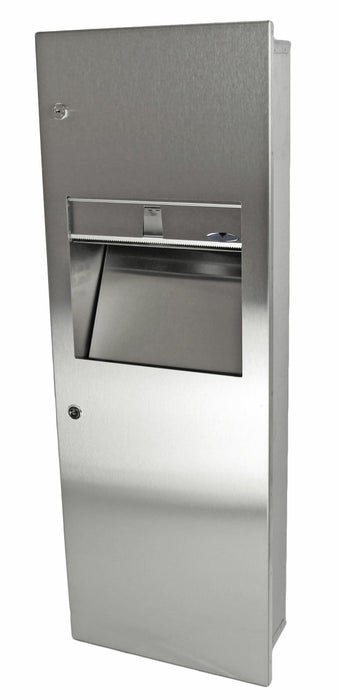 Distributeur d'essuie-mains et réceptacle à déchets combinés en acier inoxydable Frost 410