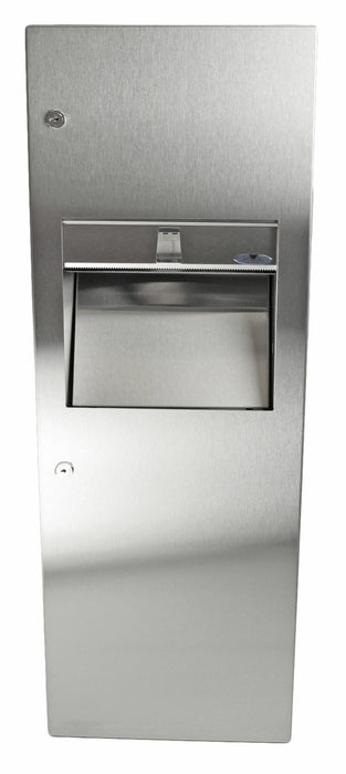 Distributeur d'essuie-mains et réceptacle à déchets combinés en acier inoxydable Frost 410