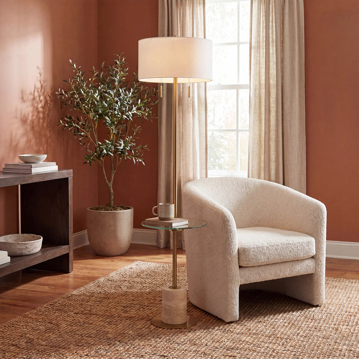 Lampadaire Crimsom de Renwil – Crème et ivoire