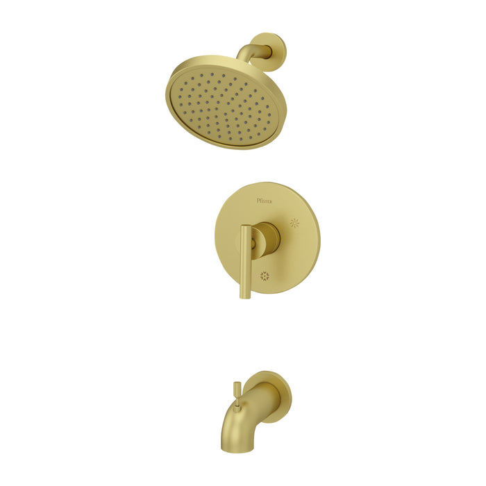 Contempra 1-Handle Tub & Shower Trim - Brushed Gold - Tub & Shower Trim