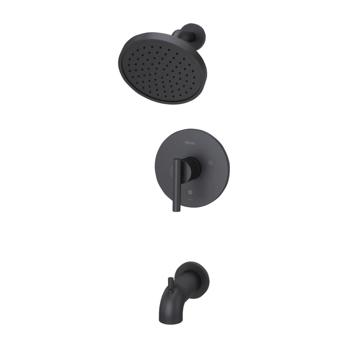Contempra 1-Handle Tub & Shower Trim - Matte Black - Tub & Shower Trim