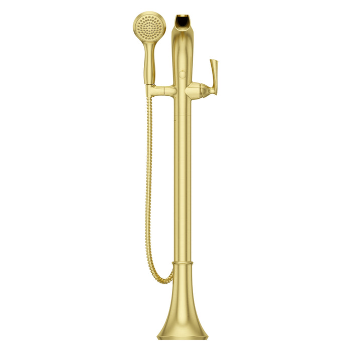 Rhen Free-Standing Tub Filler - Brushed Gold - Tub Filler