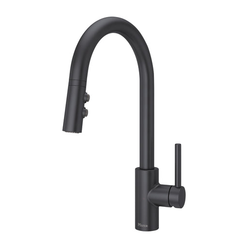Stellen 1-Handle Pull-Down Kitchen Faucet - Matte Black - Pull-Down