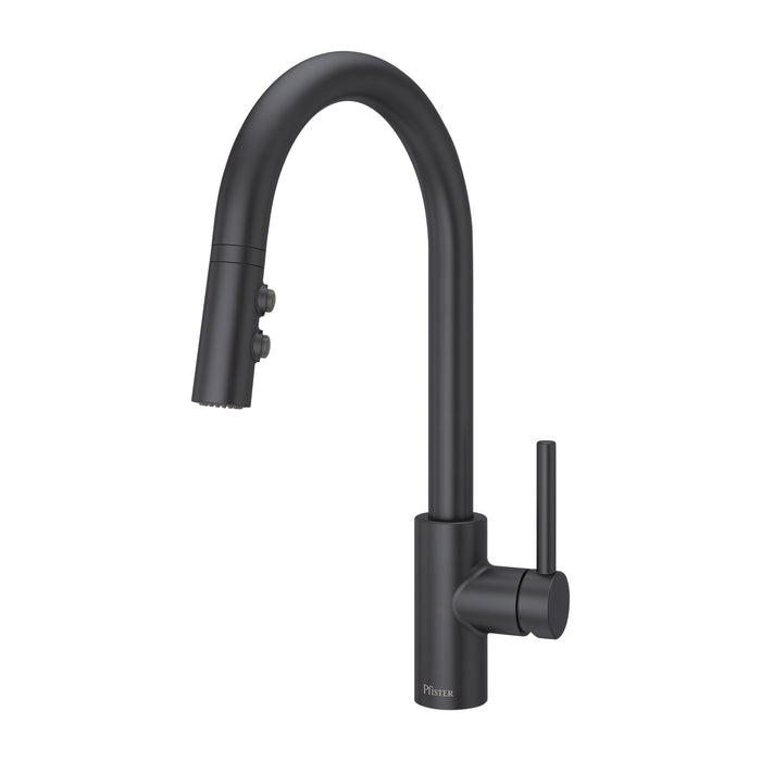Stellen 1-Handle Pull-Down Kitchen Faucet - Matte Black - Pull-Down