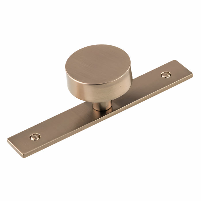 2295 Wardrobe Knob with Backplate - Champagne Bronze - Wardrobe Knob