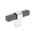8715 Modern Metal T-Knob - Brushed Black Nickel / Chrome - T-Knob