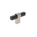 8715 Modern Metal T-Knob - Black / Brushed Nickel - T-Knob