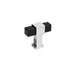 8747 Modern Metal T-Knob - Matte Black and Chrome - T-Knob