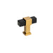 8747 Modern Metal T-Knob - Matte Black and Brushed Aurum Gold - T-Knob