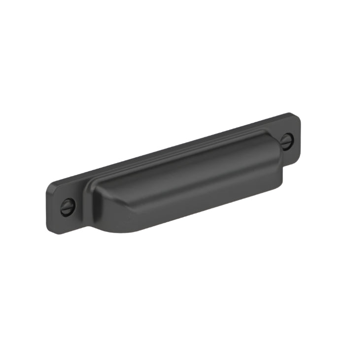 8716 Transitional Metal Cup Pull - Matte Black / 5’’ - Cup Pull