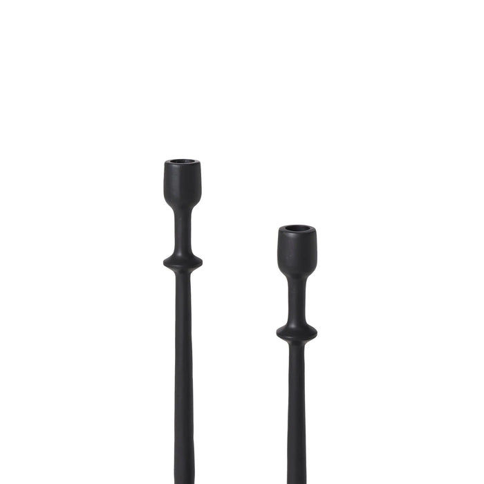 Renwil Albero Candle Holder Set – Matte Black Cast Aluminum - Candle Holders