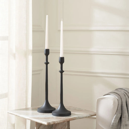 Renwil Albero Candle Holder Set – Matte Black Cast Aluminum - Candle Holders