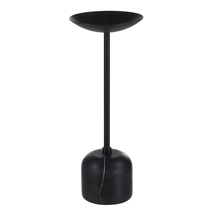 Renwil Uma Candle Holders – Matte Black & Marble - Candle Holders