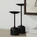 Renwil Uma Candle Holders – Matte Black & Marble - Candle Holders