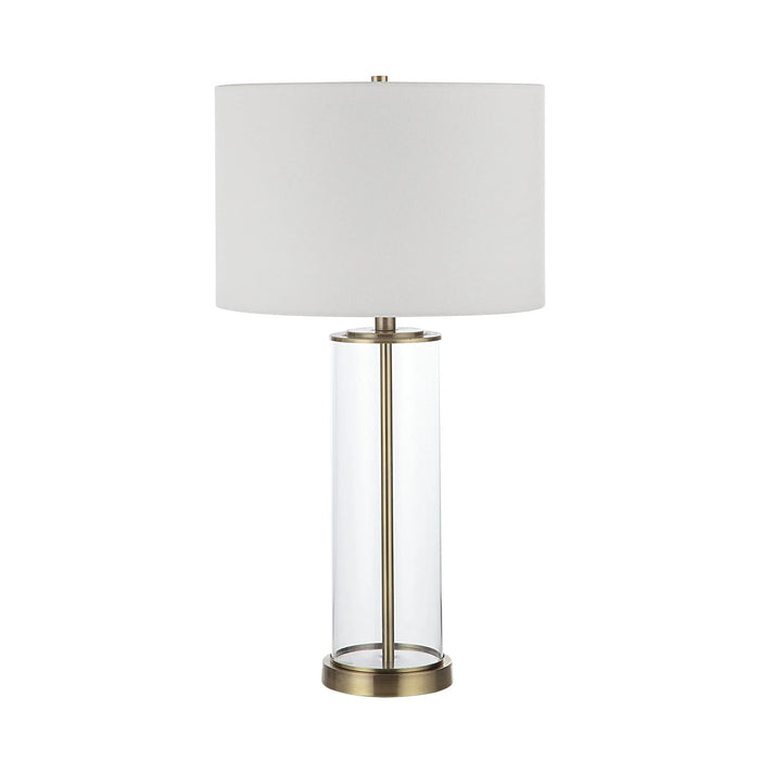 Renwil Saco Table Lamps – Clear Glass & Satin Brass (Set of 2) - Table Lamp