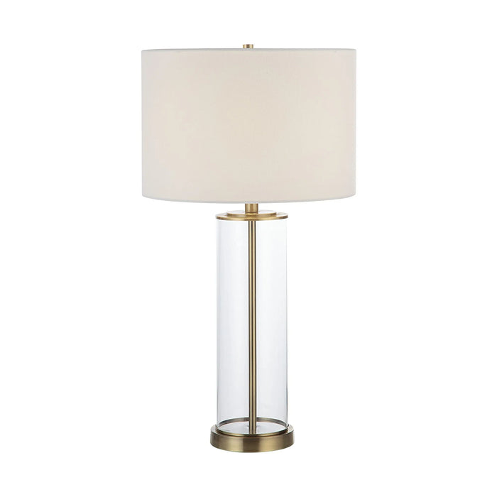 Renwil Saco Table Lamps – Clear Glass & Satin Brass (Set of 2) - Table Lamp