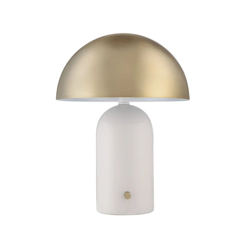 Renwil Solero Table Lamp – Off-White Ceramic & Champagne Brass - Table Lamp
