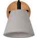 Renwil Turtle Bay Wall Sconce – Concrete & Wood with Black Accents - Wall Sconce