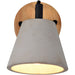 Renwil Turtle Bay Wall Sconce – Concrete & Wood with Black Accents - Wall Sconce