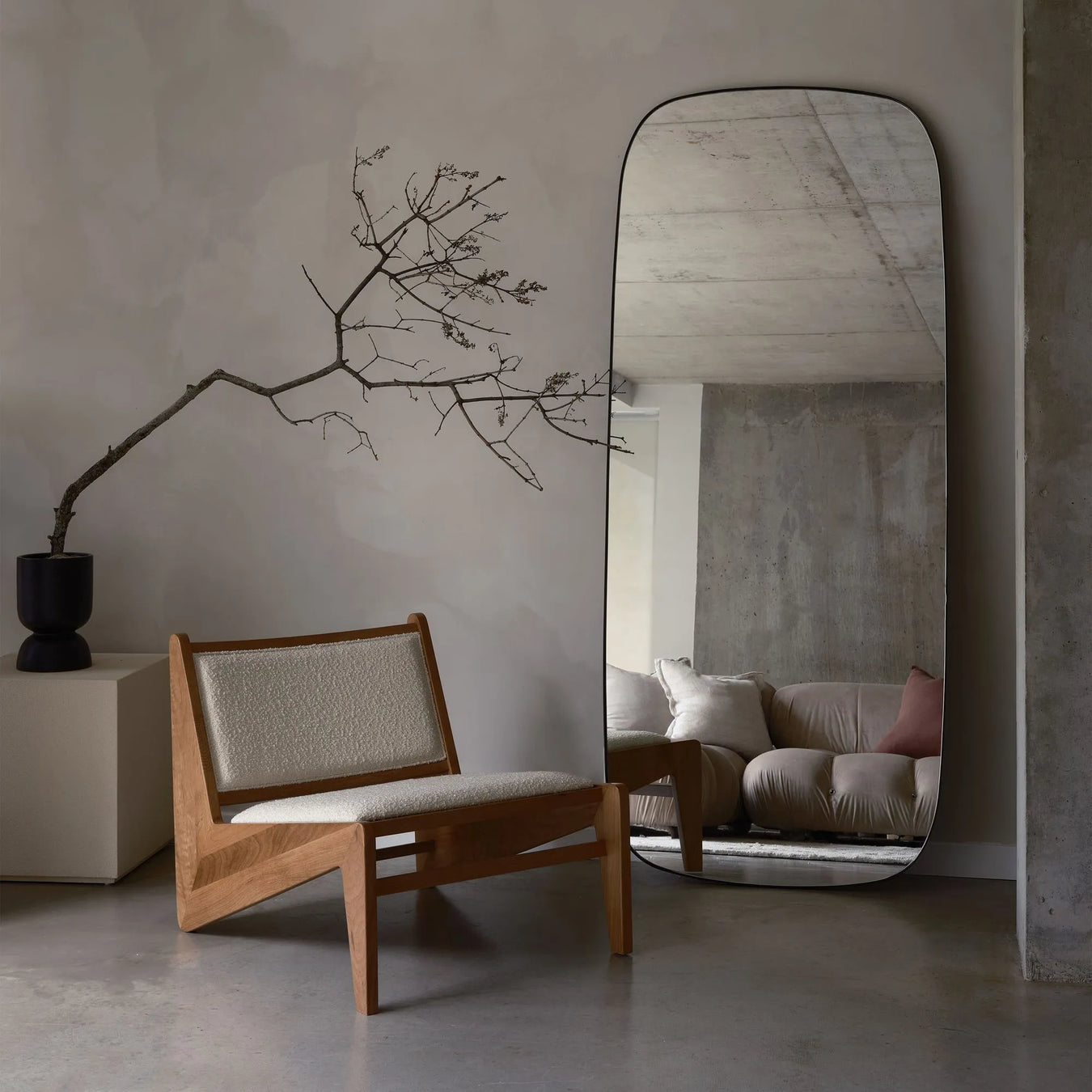 Renwil Almandine Full-Length Wall Mirror – Matte Black Iron Frame - Full Length Mirror