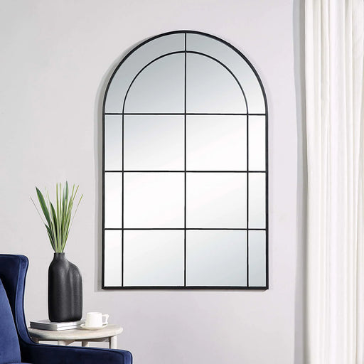 Renwil Atkinson Full-Length Wall Mirror – Matte Black Iron Frame - Full Length Mirror