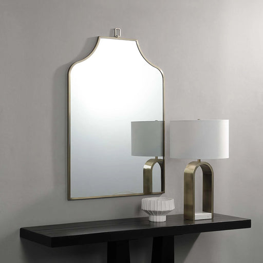 Renwil Calliope Wall Mirror – Antique Brushed Brass Iron Frame - Wall Mirror