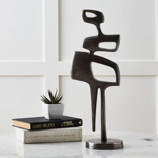 Renwil Pacino Abstract Statue – Antique Nickel - Sculpture