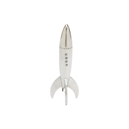 Renwil Rush Decorative Rocket Accessory – Polished Silver - Sculpture