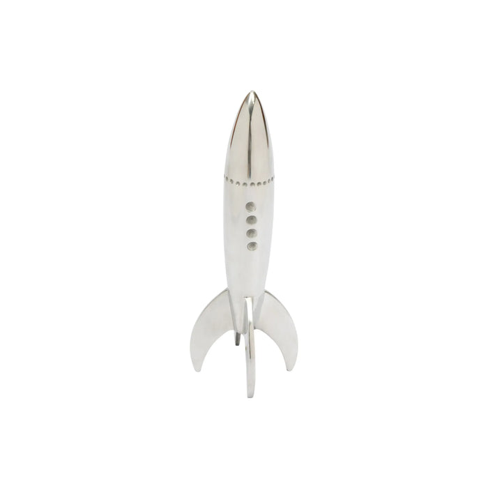Renwil Rush Decorative Rocket Accessory – Polished Silver - Sculpture