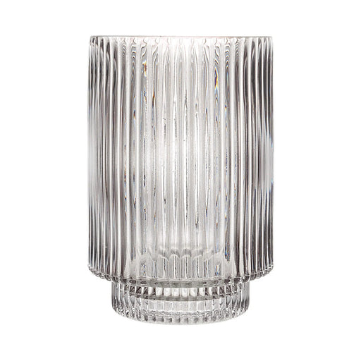 Renwil Amiens Grey Fluted Glass Vase - Vase