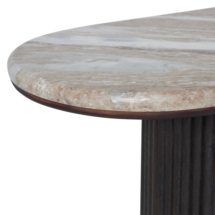 Renwil Lucente Beige Marble Console Table